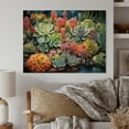 thumbnail image 2 of Designart "Oasis of Succulent Succulents I" Floral Print on Natural Pine Wood, 2 of 5