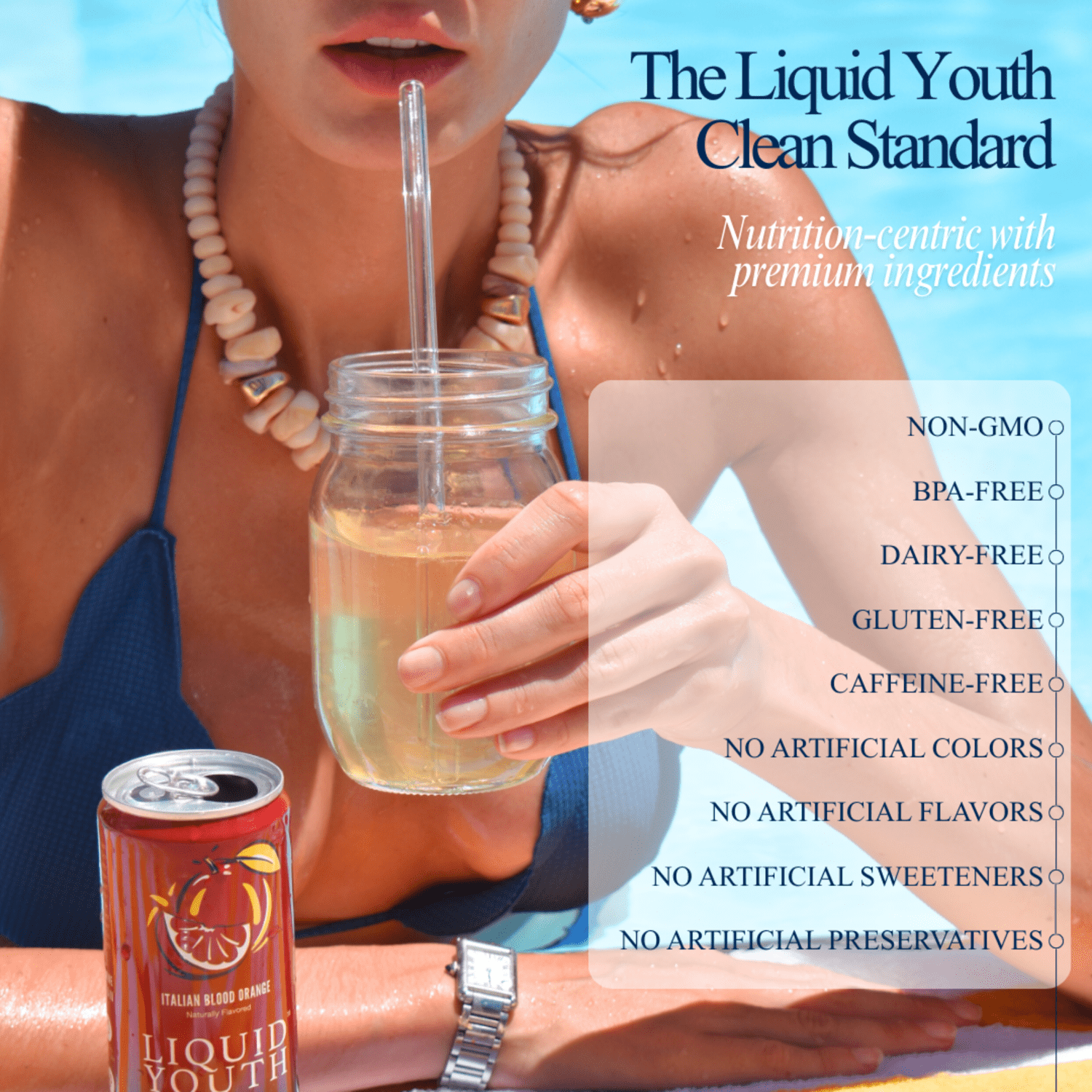 Liquid Youth Sparkling Collagen Water - 12 cans, Passion Bliss