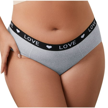 Akafmk Plus Size Underwear for Women Low Waisted Cotton Briefs Comfortable Breathable Underwear Panties  Sizes XL-5XL
