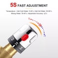 thumbnail image 5 of Válvula mezcladora termostática, latón macizo para temperaturas de agua constantes y seguras, instalación rápida y sencilla, ajustable según sus preferencias, con funciones de seguridad integradas, 5 of 5