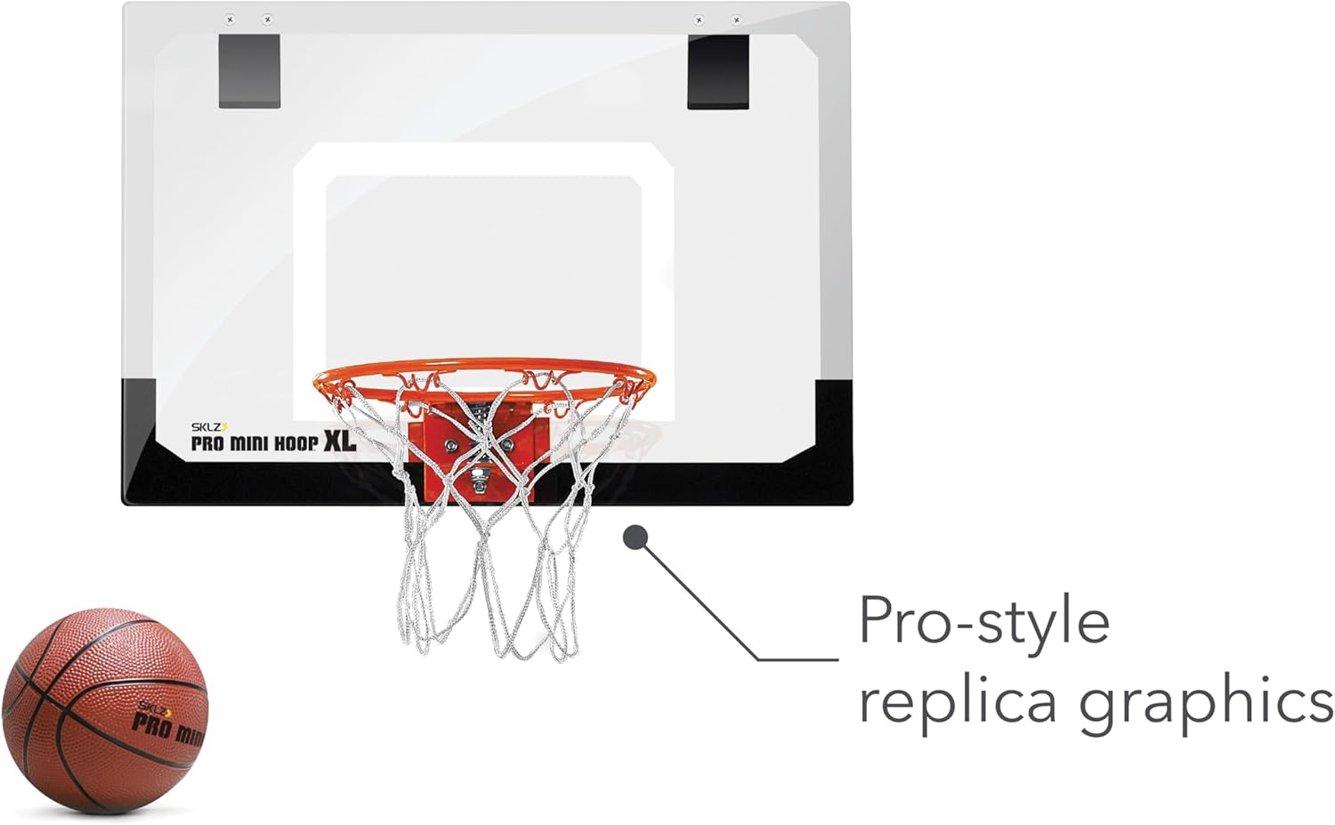 Pro Mini Indoor Basketball Hoop - Over The Door – Portable - Great For Home, Dorms, Offices, and Gifts