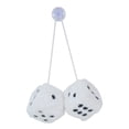 thumbnail image 1 of jinwen 2Pcs Mirror dices Soft Hanging dices Model for Ornament Decoration white, 1 of 9