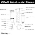 thumbnail image 3 of iSpring Spin Down Sediment Water Filter, 50 Micron,  Auto-Flush, Reusable,  Touch-Screen and Built-in Housing Scraper, Brass Top Clear Housing, Whole House Prefilter Filtration, 3 of 9