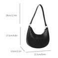 thumbnail image 4 of Bolsa De Hombro Rhombic Lattice Underarm Bags Casual Crescent Shoulder Bag para viajes (negro), 4 of 8