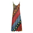 thumbnail image 4 of VERUGU Womens Dresses Sleeveless Fashion Printing Maxi Dress V-Neck Loose Casual Suspenders Long Dresses Red XXL, 4 of 5