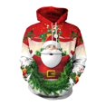 thumbnail image 2 of Sudadera con capucha roja para hombre, muñeco de nieve, Papá Noel feliz, estampado 3D, sudaderas con personalidad, sudadera deportiva informal, abrigo, Navidad, Año Nuevo, 2024, 2 of 4