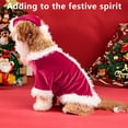 thumbnail image 4 of Santa Claus Dog Costume 14.56X9.44in Christmas Pet Apparel with Red Velvet Trim for Small Medium Dogs, 4 of 6