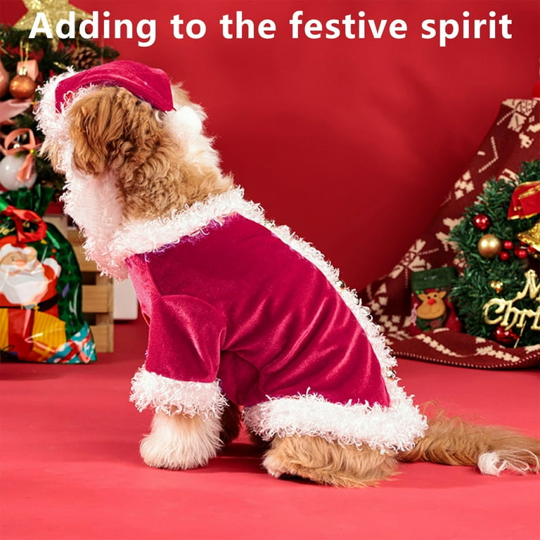 Uutvmp 2pcs Christmas Dog Costume Outfit, Christmas Hat Christmas Dress up  Funny Style Pet Clothes, Pet Party Dress up Dog Holiday Outfit Christmas  Clothes - Walmart.com