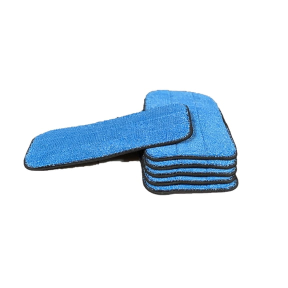 Real Clean 10 Inch Microfiber Wet and Dry Mop Pad Refills Fits 9 to 10 Inch Mop Frames (Pack of 6)