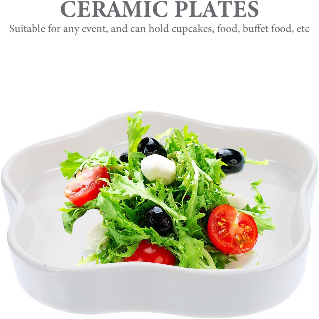 CATPAN Poached Egg Ceramic Plate Restaurant Food Plate Dessert Serving Tray Home