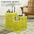 thumbnail image 5 of Zimtown 3-Piece Interlocking Garden Table Set - Circular Steel Frame for Indoor/Outdoor Use in 12/14/16 Inch, Yellow, 5 of 8