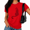 Red, variant on Red Women's Casual Minimal Lady Boho Cheetah Line Graphic Short Sleeve T-Shirt Tops