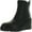 Black, variant on Womens Black Arch Support Cushioned Removable Insole Julie Round Toe Wedge Zip-Up Leather Booties 10 M