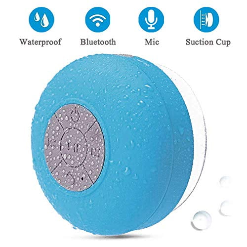 Bonbon Shower Speaker Bluetooth Waterproof Water Resistant Handsfree Portable Wireless Shower Speaker Build In Microphone Solid Suction Cup 4 Hrs Play Time Blue Walmart Com Walmart Com