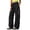 Black*, variant on Women's Cargo Pants Solid Color Elastic Waist Drawstring Zipper Pockets Outdoor Parachute Trousers Purple