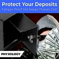 thumbnail image 2 of Mountable Cash Drop Box with Tamper-Proof Slot. Great as a Key Depository Or Deposit Safe for Hotels, Apartments Or Retail. Highly Secure Thick Steel and Key Lock! Pre-Drilled for, 2 of 6