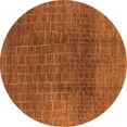 thumbnail image 1 of Ahgly Company Indoor Round Oriental Orange Industrial Area Rugs, 4' Round, 1 of 4