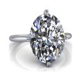 thumbnail image 1 of 2.00 Ct Stunning Solitaire Oval Shaped Diamond Engagement Rings for Ladies Solid 950 Platinum, 1 of 4