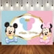 thumbnail image 1 of Fondo de vinilo de dibujos animados para fiesta de cumpleaños de niños, paño de pared personalizado de Mickey Mouse, Minnie Mouse, decoración para Baby Shower, 1 of 4