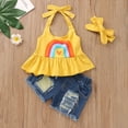 thumbnail image 6 of Gerichy Girls Summer Outfits, Little Child Girls Suit Undershirt Jacket Camisole Bottoming Shorts Summer Fashion Casual Suit, 6 of 9