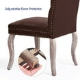 thumbnail image 6 of Subrtex Upholstered Dining Chairs Set of 2, PU Leather Dining Chair with Nail heads Trim, Chairs Set for Kitchen Dining Room, Wine, 6 of 9