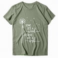thumbnail image 3 of Paguaki T Shirts for Women Dandelion Slogan Letter Print Tees Crew Neck Short Sleeve Casual Summer Tops Womens Graphic Tees, 3 of 9
