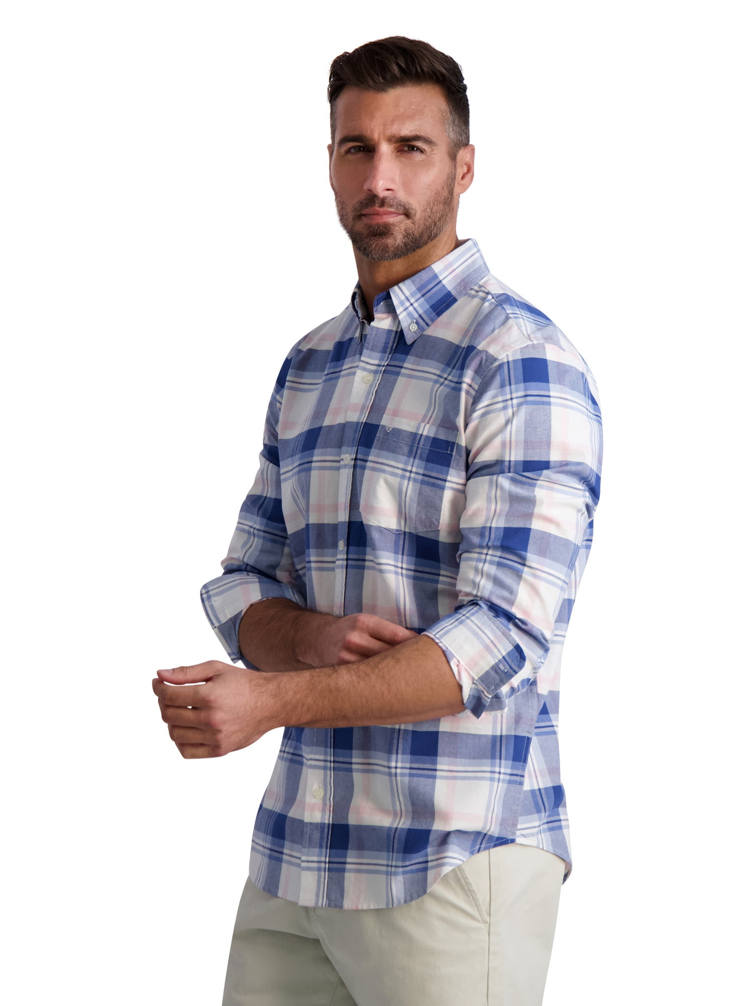 Chaps Men's Long Sleeve Oxford Button-Up Shirt, Sizes XS - 4XB