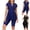 Black, variant on JSGEK Women Beach One Piece One Color Design Tummy Slimming Adjustable Tie Straps Adjustable Fit Quick Dry Blue XL