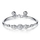 thumbnail image 1 of Transferencia de plata pulsera de cuentas para las mujeres anillos para la banda de apilamiento ajustable pulsera unisex pulsera con cuentas, 1 of 6