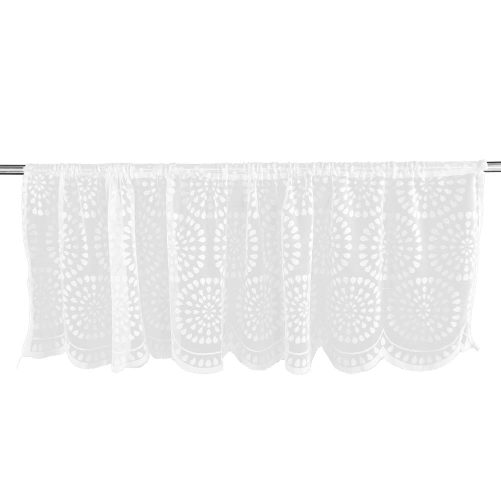 LYUMO Cafe Half Curtain,Embroidery Half Screen Curtain Window Valance