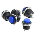 thumbnail image 2 of 5 piezas interruptor de botón pulsador momentáneo encendido apagado 2 pines 3A AC 250V 16mm botón pulsador Azul kusrkot Interruptor de botón, 2 of 7