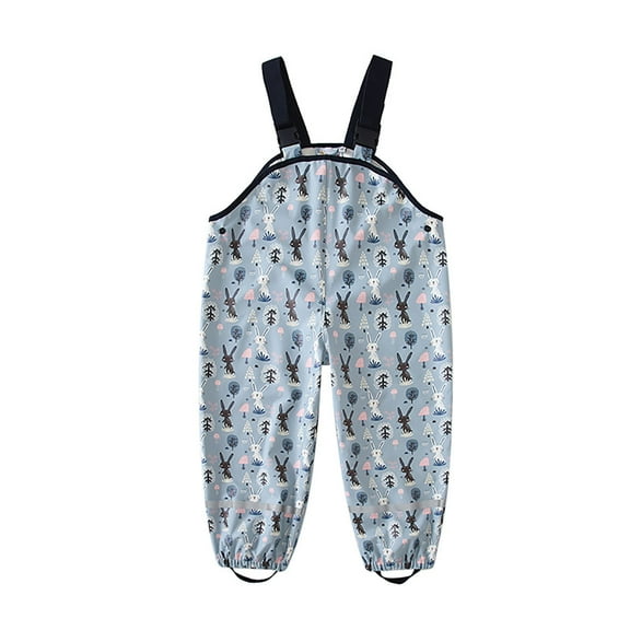 MEZZALL Boys Girls Children Outdoor Sports Harness Children Rain Pants Long Pants For 2 8 Years Old. Breathable Toddler Cartoon Clothing