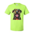 thumbnail image 3 of My Favorite Breed is The One In Need | Colorful Labrador Dog | Dean Russo Art Animal Lover Men's T-Shirt, Safety Green, XL, 3 of 5