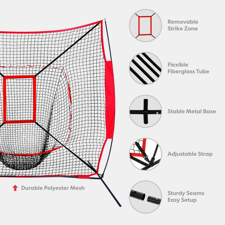 ZenSports 7'x7' Training Baseball Softball Net, Strike