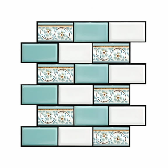 SELIVO Peel and Stick Backsplash Self Adhesive Marble Subway Tile Sticker 4 Sheet 12"x12" Backsplash Tile for Kitchen,Bathroom,Laundry Room,Cabinet,Shower