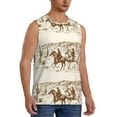 thumbnail image 2 of Fotbe Men's Western Desert Cowboys1 Print Men's Sleeveless Muscle Tank Tops Casual T-Shirts for Gym Workout Beach-3X-Large, 2 of 8