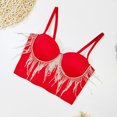 thumbnail image 6 of YWDJ Lounge Bras for Women Comfort Sleep Bras Wirefree Comfy Bras Spaghetti Straps Full Coverage Push up Wrap Lounge Bras Padded Comfy Bras Solid Comfortable Bras Red M, 6 of 6