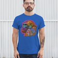 thumbnail image 3 of Tee Hunt Dean Russo Cute Gorilla T-Shirt Colorful Silverback Ape Art Men's Tee, Blue, Small, 3 of 5