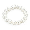thumbnail image 2 of Bling Jewelry Womens Simple Fashion Stackable Bead Simulated Pearl Stretch Bracelet Large 12MM, 2 of 4