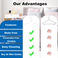 thumbnail image 4 of 24pcs Clear Plastic Non-Slip Heavy Duty Hangers for Sweaters, Shirts, Suits, Jackets, 4 of 4