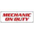 thumbnail image 1 of 72" Mechanic ON Duty Banner Sign Repair Shop Automotive Tools Maintenance, 1 of 4