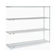 thumbnail image 2 of Nexel 5 Tier Silver Epoxy Wire Shelving Add-On Unit, 72"W x 21"D x 63"H, 2 of 5