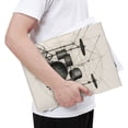 thumbnail image 4 of Pobuds Leather Laptop Sleeve, Padded Case, Thin Portable, Versatile Bag - Compatible with most 13 inch laptops for MacBook Pro 13 inch 2016 or later, MacBook Air 13,14 - Vertical, Retro Art Drum (5), 4 of 5