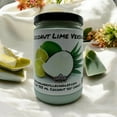 thumbnail image 3 of Coconut LimeVegan Coconut Soy 12 oz/ 355 ml Candle Hand-poured, Eco-friendly, Clean Burning, Fruity Floral Wood Wick, 3 of 5