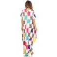 thumbnail image 2 of Sakkas Abeni Women's Short Sleeve Casual Print Long Maxi Cover-up Caftan Dress - Print6 - One Size, 2 of 5