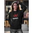 thumbnail image 2 of NASA Nasa Astronaut Silhouette Hoodie Women -NASA Designs, Female Small, 2 of 4