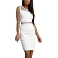 thumbnail image 1 of Cathalem 2024 Robe d'Été Décontractée Boho Sans Manches Froncée Longue pour Femmes Robe de Cocktail, Blanc TG, 1 of 4