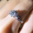 thumbnail image 4 of Engagement Wedding Ring 2 CT Round Cut White Moissanite 14K White Gold Plated, 4 of 4