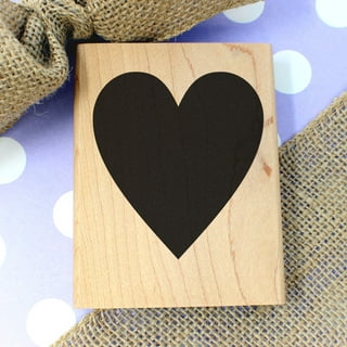 American Crafts Wooden Stamp Heart