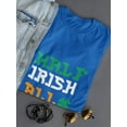 thumbnail image 3 of St Patrick's Day Half Irish All Awesome Graphic Women Royal Blue T-Shirt, Female Medium, 3 of 4